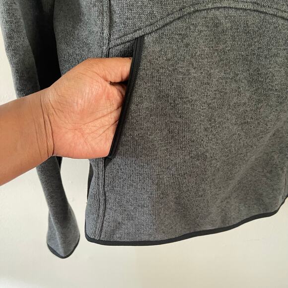 lululemon Fleece & Thank You Womens 6 Grey Black Pullover Athleisure Workout - Picture 4 of 10